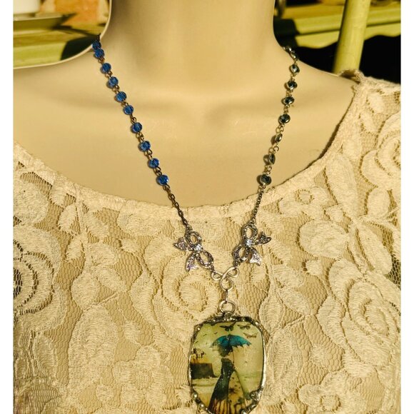 Victorian-Inspired Reversible Pendant w/ Rustic Bezel & VNTG Necklace Components - Picture 11 of 14